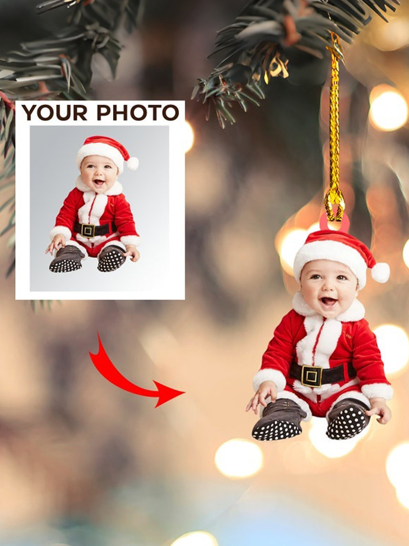 Custom Baby Acrylic Photo Hanging Ornaments